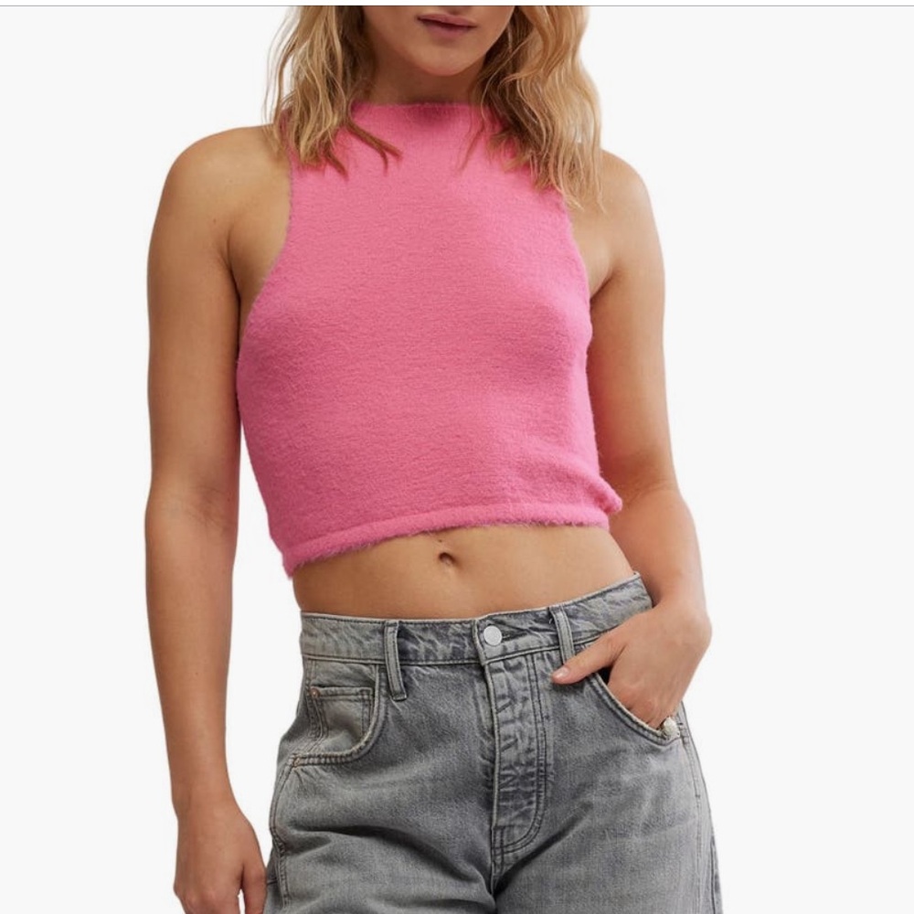 Free People Pink Crop Top